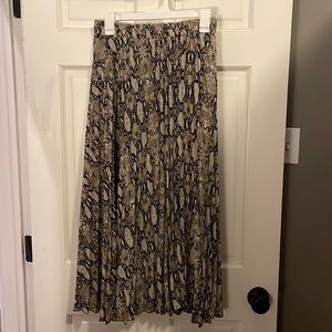 Pleated Snake Skin Skirt